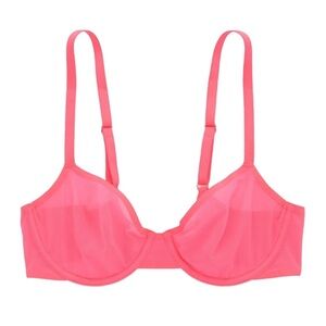 ❤️ NWT! Aerie Smoothez Mesh Balconette Underwire Bra in Neon Pink 38 DD 38E